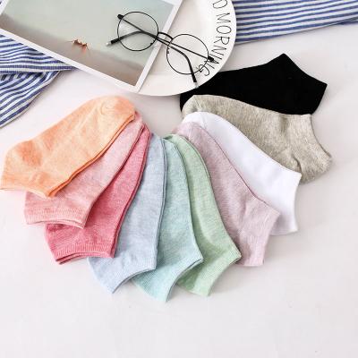 China JULY SONG Breathable Candy Colors Low Cut Socks Cheapest Soft Solid Breathable Women Socks Cotton Women Socks for sale