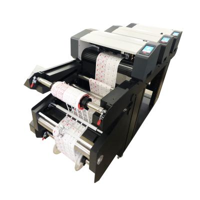 China Garment Shops Roll To Roll Label Cutter, Digital Label Finishing System, China Roll Slitter Suppliers for sale