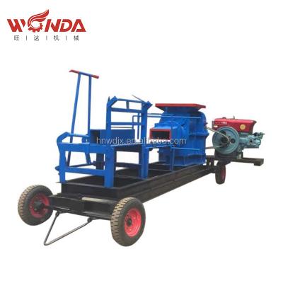 China Hotels Logo Earth Clay Brick Making Cutting Machine Mobile Fire Red Brick Maker Price for sale