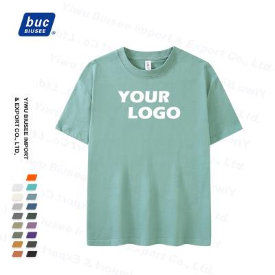 China High Quality Anti-wrinkle T-shirts Wholesale Men's T-shirt Plain White Printed Logo Custom Printing T-shirt for sale