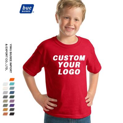 China 100% Cotton Anti-Shrink Wholesale Kids Best-Selling Unisex Tee Shorts Sleeves Custom Logo Embroidery Kids T-Shirt for sale