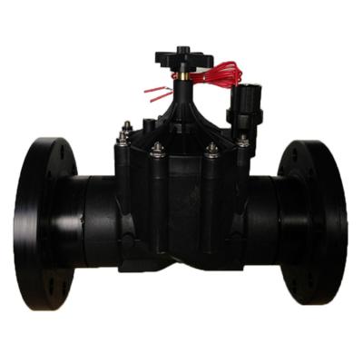 China General 4 Inch Flanged Plastic DN100 Electric Irrigation Water Locking Solenoid Valve 100mm for sale