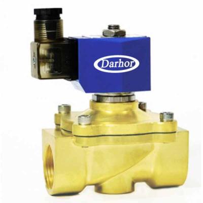 China General Power Consumption 220v Low Power 1 Inch 2/2 Way Brass Solenoid Valve For Water for sale