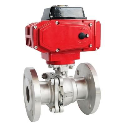 China General Darhor Control Electric Ball Valve Flange Type 4-20mA Water Flow Control 2inch 12VDC for sale