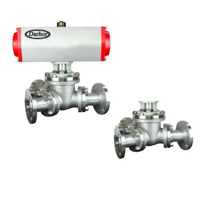 China General Pneumatic Powder Ball Valve 135 Degree 3 Way Y Type Angle Seat for sale