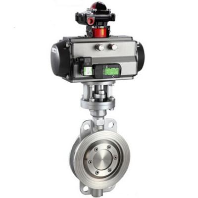 China General Triple Eccentric Structure 316 Stainless Steel Pneumatic Operated Butterfly Valve for sale