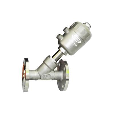 China General Darhor Stainless Steel Pneumatic Actuator Angle Seat Valve Flange Type for sale