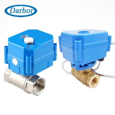 China DHWX 2 Way 3 Way General Electric Stainless Steel Brass Mini Motorized Ball Valve for sale