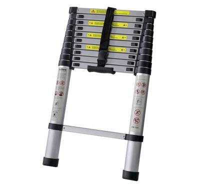 China Hot Sell Aluminum Folding Ladders Manufacturer Folding Single Extendable Straight Telescopic Step Ladder for sale