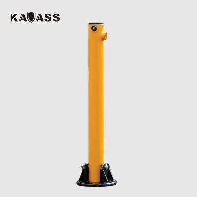 China Carbon Steel Folding Car Parking Fold Down Metal Steel Manual Stop Axle Down Bollard For Sale for sale