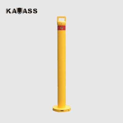 China Carbon Steel Hot Sale Safety Road Street Parking Removable Manual Bollard for sale