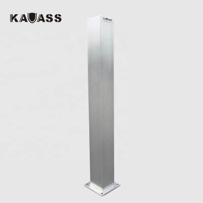 China 304 Stainless Steel Custom Square Bolt Down Fixed Post 304 SS Stainless Steel Road Safety Bollard for sale