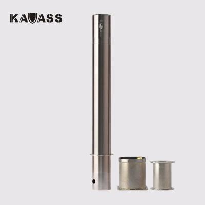 China Best price 304 stainless steel road safety stainless steel manual outdoor base demountable post socket bollard with bridge handle for sale