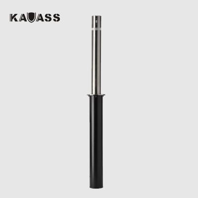 China 304ss steel traffic manual retractable metal security telescopic parking bollard for vehicle access control for sale