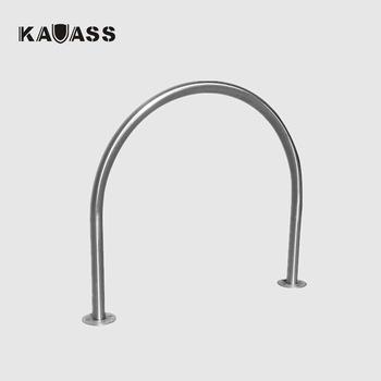 China Galvanized U Type Steel Single Rack Circle Bicycle Parking Rack Rail for sale