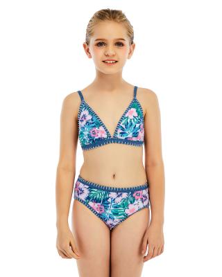 China Custom Antibacterial Children's Swimwear Toddler Bathing Kid Swimsuit Girl Bikini Two Piece Swimwear Beach Wear Kids Bikini for sale