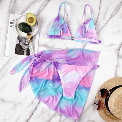 China Manufacturer Wholesale custom women plus size swimwear fashion style beach wear plus swimwear 2021 3 piece bikini sets for sale