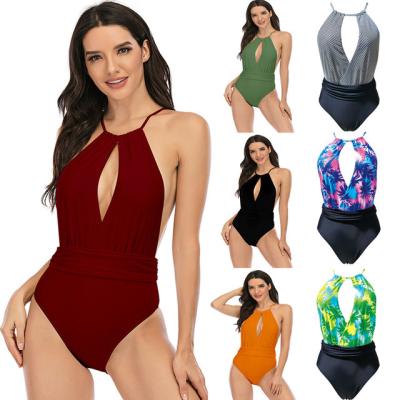 China Designer Breathable Custom Made High Waist Swimsuit Print One Piece Women With Logo Plus Size Women Swimwear Gold Swimwear 2021 Rated for sale