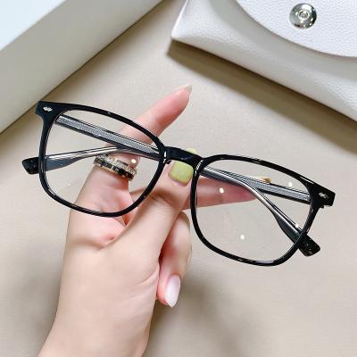 China Anti-blue Glasses Frame Fashion Square Tr90 Acetate Optical Frame Anti Computer Reading Blue Light Blocking Glasses for sale