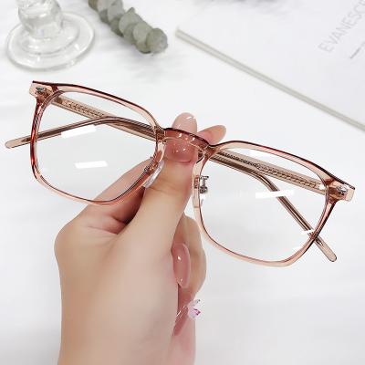 China Anti-blue Glasses Frame Fashion Vintage Optical Frames Unisex Blue Tr90 Light Blocking Optical Glasses for sale