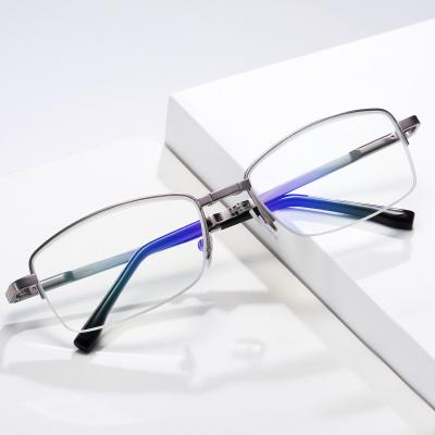 China Fashion Half Frame Glass Foldable Square Frames For Women Prescription Semi Rimless Foldable Reading Glasses for sale