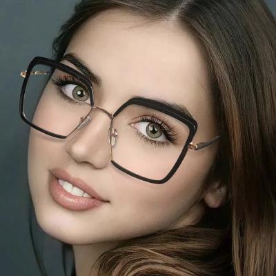 China 2022 New Arrival Sexy Luxury Cateye Blue Light Blocking Computer Glasses Anti Shape Women Eyeglasses Frame Anti UV Clear Glass for sale