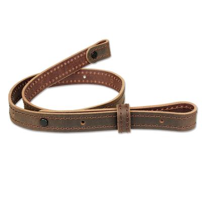 China Hunting / Military Shero Gun Leather Sling Tanned Leather With Swiwels Slings For Shotguns Gun Sling for sale