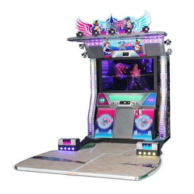 China 55 inch LED push coin game dance revolution arcade machine dance music game machine for sale 250*250*270cm for sale