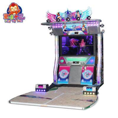 China 55 inch LED push coin dance double dance machines arcade game music game machine for sale 250*250*270cm for sale