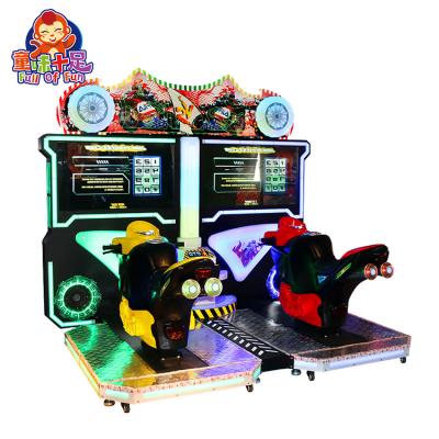 China electric video games racing game machine simulating car arcade racing tandem motorcycle 237*200*215cm for sale