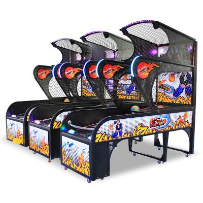 China Metal+Acrylic Coin Operated Game Center Basketball Simulator Street Basketball Training Machine Kids Basketball Machine Te koop