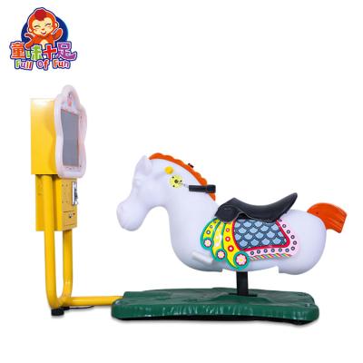 China Metal + Acrylic 2021 Funny Southeast Asian Horse Swing Car For Funfair 3D Interactive Kiddie Rides Horse Te koop