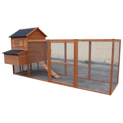 China So Large Outdoor Waterproof Wooden Chicken Cage Sustainable With Run House for sale