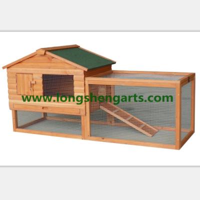 China Viable wooden hutch with run for sale