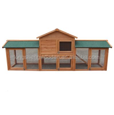 China Best Viable Selling Two Side Wooden Rabbit Cages With Run for sale