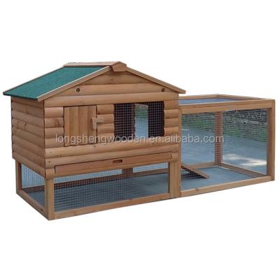 China Viable Classic Style Wooden Pet House Rabbit Cages With Run for sale