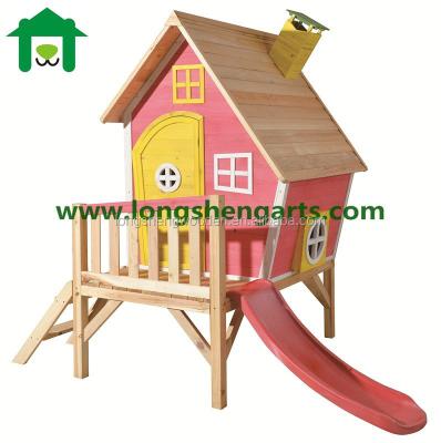 China Handcraft Wooden Playground Kids Wooden Playhouse for sale