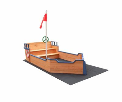 China Sustainable Boat Kids Wooden Sanbox for sale