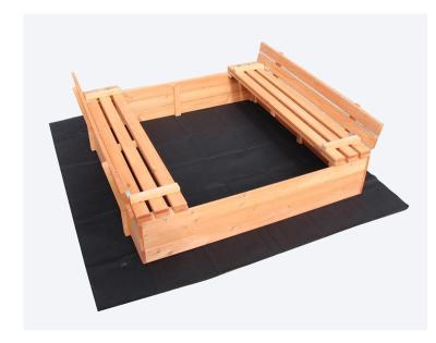 China Viable wooden sandbox with benches for sale