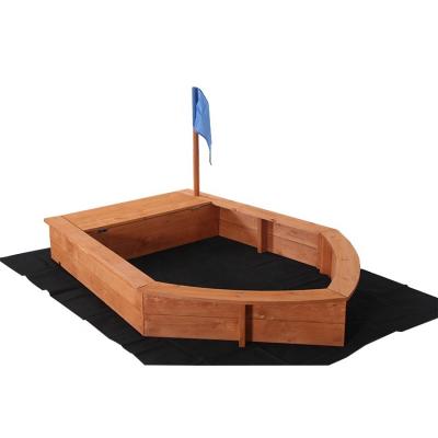 China Kids Amusement Toys Kids Outdoor Wooden Sandbox Wooden Sand Pit for sale