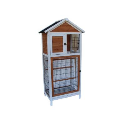 China Viable outdoor bird cage perching the wooden aviary for sale