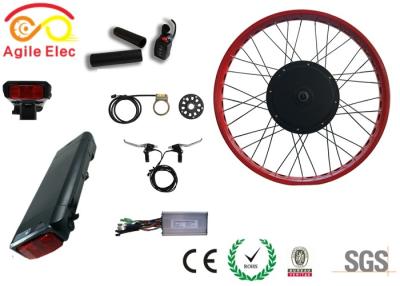 China High Power Fat Tire Ebike Conversion Kit , Black Diy Electric Bike Kit for sale