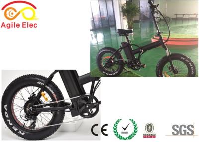 China Fat Hub Motor Electric Fold Up Bike , 48V 750W Folding Electric Bicycles for sale