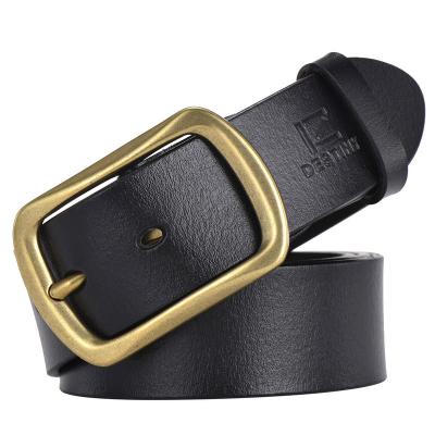 China Wholesale Casual Luxury Famous Brand Designer Fashion Brand Cowboy Buckle Business Factory Factory Pin Genuine Leather Belts for sale