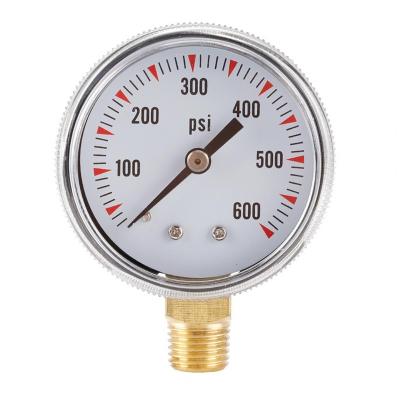 China Black Case Pressure Gauge 600 PSI, Bottom Mount Diameter 50mm, 1/4 NPT 50mm for sale