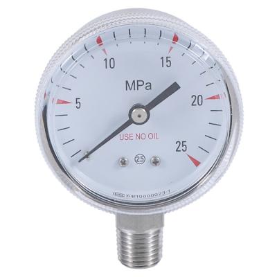 China 304 SS 50mm Corrosive Gas Pressure Indicator ss316 Specialty Lab Gas Lab Regulator Pressure Gauge for sale