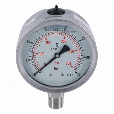 China 304 SS or 316 SS 100mm High Quality All DIN Stainless Steel Bayonet Annular Laser Pressure Gauge Welding Manufacturer for sale