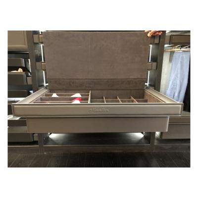 China Wardrobe women's underwear wardrobe drawer storage tray top cloakroom men's underwear storage without cover for sale