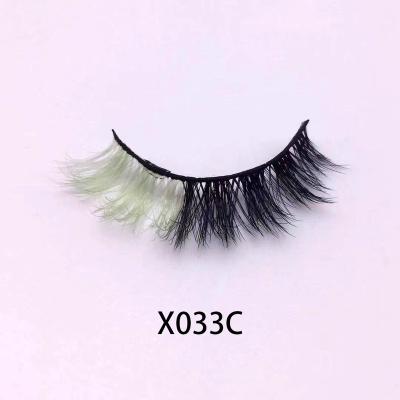 China Wholesale Price Newest 3d Faux Mink Lashes Full Strip Two Natural Custom Colored Lashes Toned Color for sale