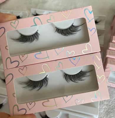 China L Loop Wing Effect 2022 New Trend Wing Effect Faux Mink Eyelashes Wholesale Fake Silk Lashes for sale